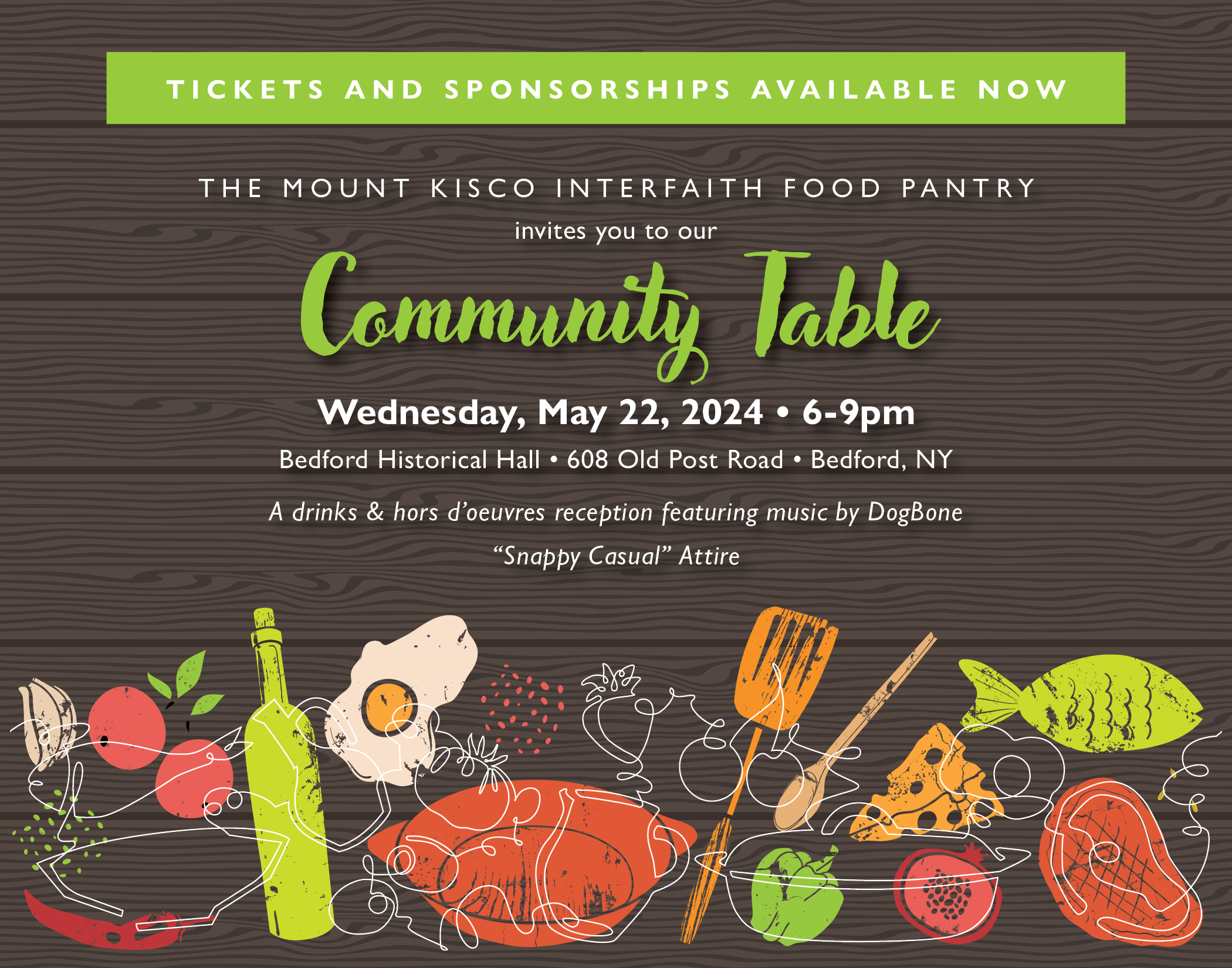 The Mount Kisco Interfaith Food Pantry's Inaugural Spring Event - Join us at our "Community Table"
