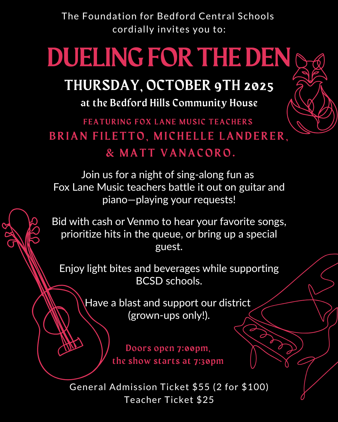 Foundation for Bedford Central Schools Dueling for the Den Fundraiser