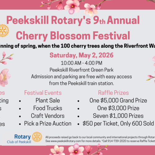Peekskill Rotary’s 9th Annual Cheery Blossom Festival