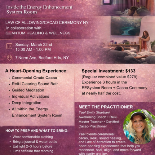 Cacao Ceremony with Yael Emily Sharbani at Quantum Healing & Wellness